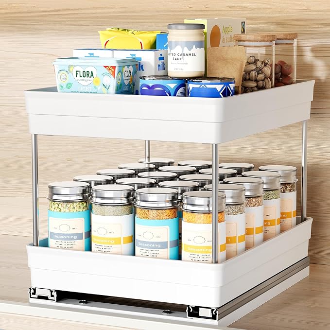 Nieifi Spice Organization for Cabinet-Vertical Spice Rack Pull Out-Spice Rack by Nieifi