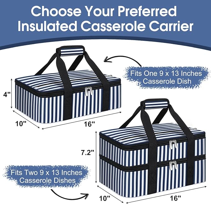 Double Insulated Casserole Carrier, Portable Casserole Carrier - Image 2