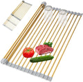 Golden Expandable Roll-UP Dish Drying Rack-Large 304 Stainless Steel Dish by HAYAWEY