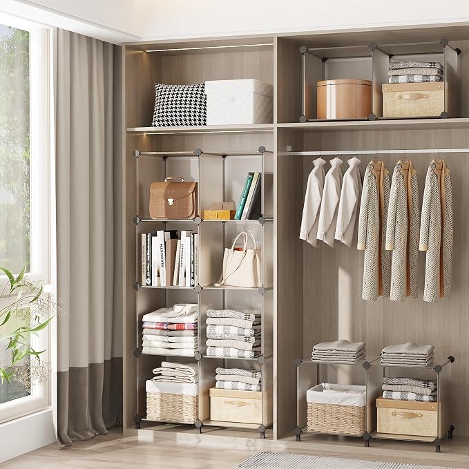 AWTATOS Cube Storage Organizer, Closet Organizers and Storage, 6 Cube Shelves - Image 5