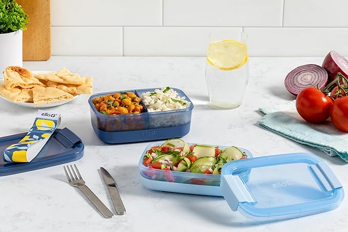 Ello 2-Pack Lunch Stack Plastic Food Storage Container Bento Box - Image 2