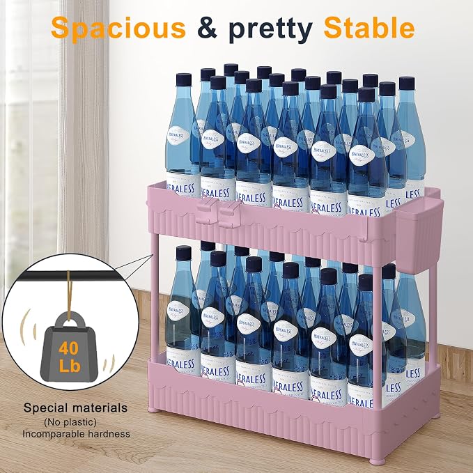 Sevenblue 2 Pack Under Sink Organizer, Under Bathroom Cabinet Organizer - Image 3