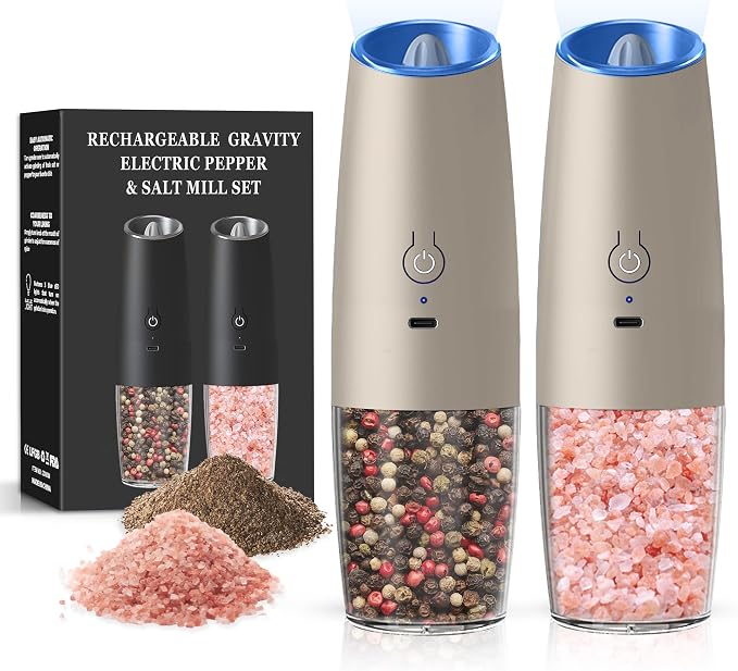 Rechargeable Salt And Pepper Grinder Set by Unknown