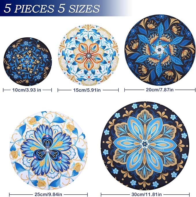 5 Pieces Bowl Covers Reusable, 5 Size Elastic Cloth Bowl Covers - Image 2