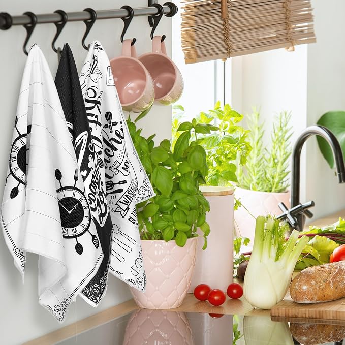 Leinuosen 8 Pcs Cooking Kitchen Decor Accessories Set Farmhouse Towels Oven - Image 6