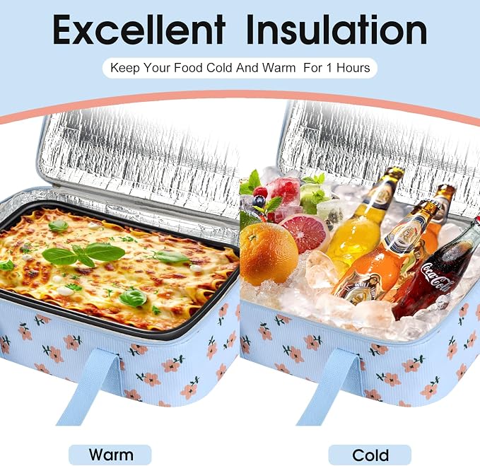 Corduroy Casserole Carrier, Insulated Lasagna Lugger - Image 3