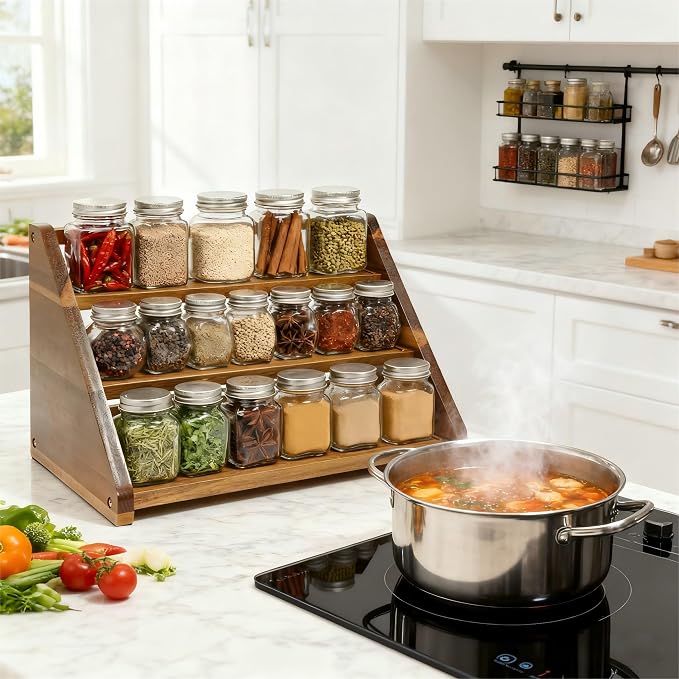 Acacia Wooden Spice Rack for Countertop - Image 7