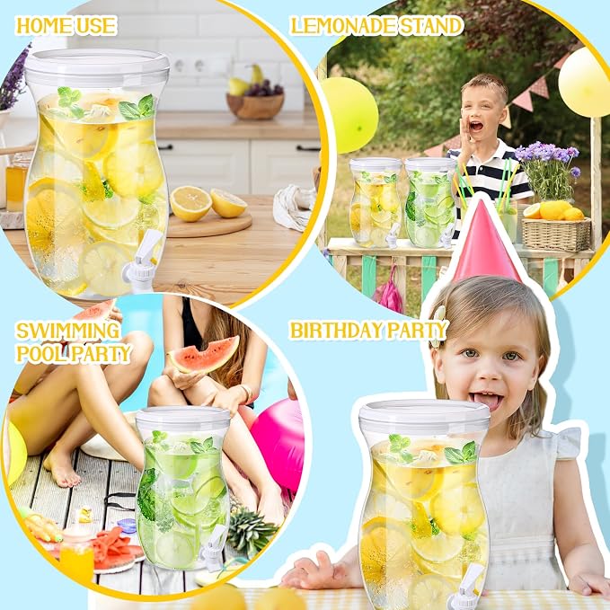 Havawish 2 Pcs 1 Gallon Plastic Beverage Dispenser - Image 3