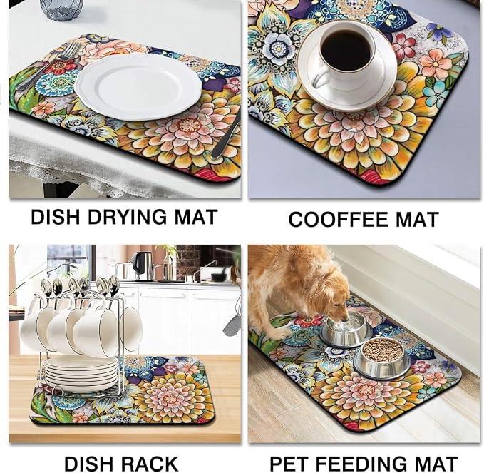 Dish Drying Mat for Kitchen Counter 2 Pack - Image 6