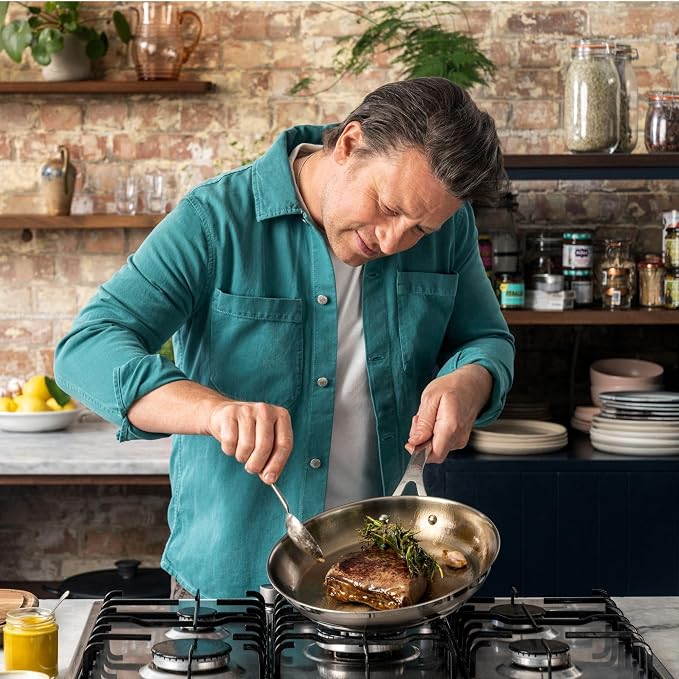 Jamie Oliver by T-fal Cook Smart 10-Piece Cookware Set, Uncoated Stainless Steel - Image 9