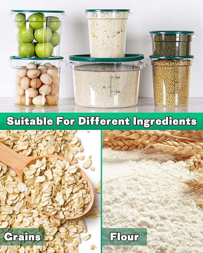 2QT&4QT NSF Round Food Storage Containers - Image 4