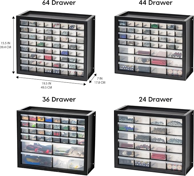 IRIS USA Small Parts Storage, Made in USA, 44-Drawer Organizer - Image 4