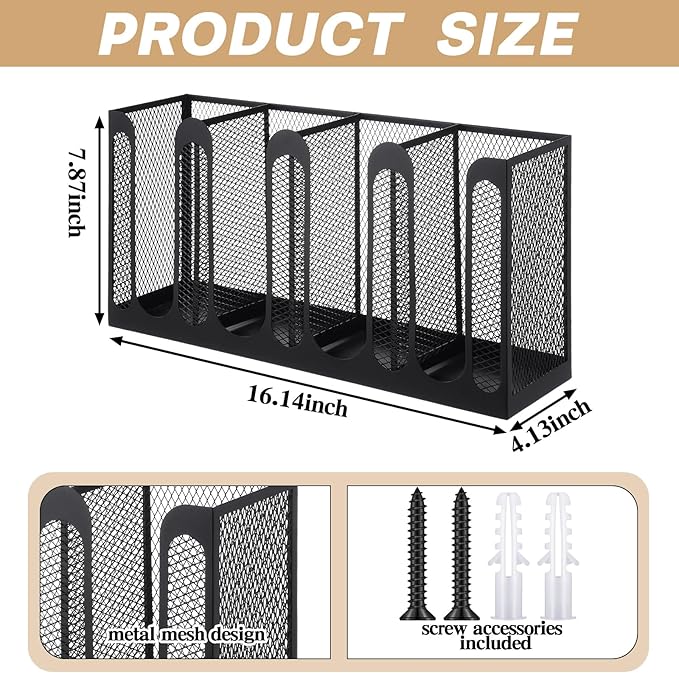 Maxcheck Metal Mesh Cup and Lid Holder Coffee Paper Cup Dispenser Lid Holder - Image 2