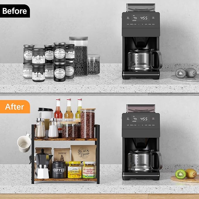 RUILALIFE Coffee-Bar-Station-Organizer Shelf - Image 3