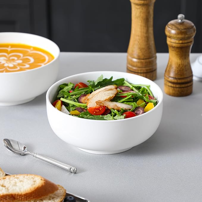 MALACASA Salad Bowls Set, 44 OZ Large Soup Bowls Cereal Bowl - Image 5