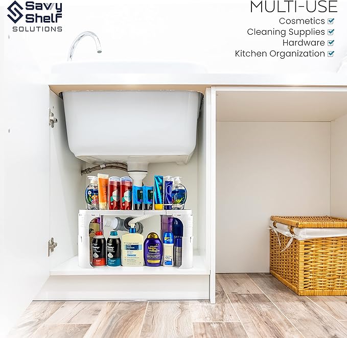 Expandable Under Sink Organizer and Storage I Bathroom Under the Sink Organizer - Image 8