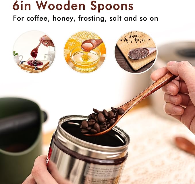 6in Wooden Spoons, Small Wooden Utensils - Image 3