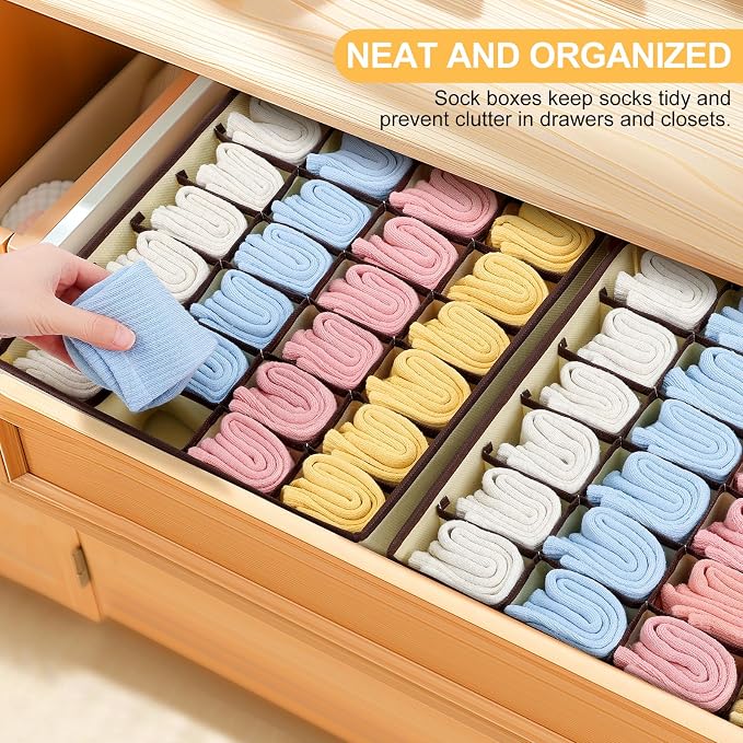 Joyoldelf Sock Organizer Drawer Organizer - Image 4