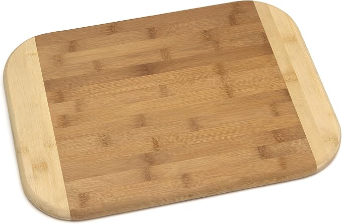 Lipper International Bamboo Wood Two-Tone Kitchen Cutting and Serving Board by LipperInternational