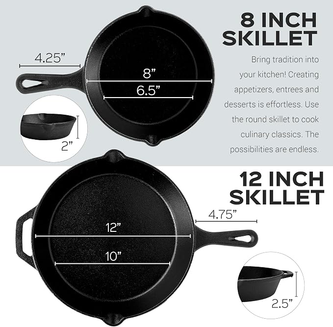 Cast Iron Skillet Set - Image 3