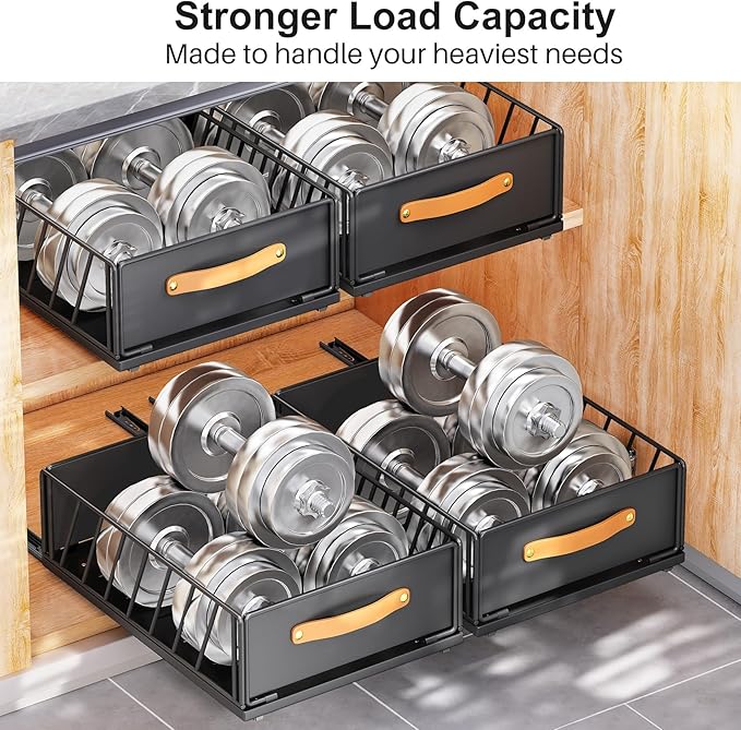 Pull out Cabinet Organizer, Heavy Duty Slide out Pantry Shelves Drawer Storage - Image 4