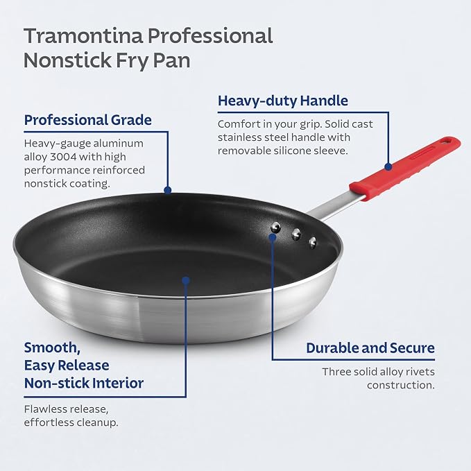 Tramontina Professional 14-Inch Non Stick Extra Large Frying Pan, Heavy-Gauge - Image 3