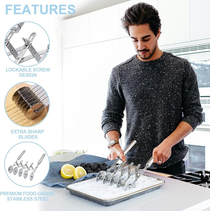 5-Wheel Professional Pastry Cutter - Image 3