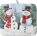 Winter Dish Drying Mat 16 x 18 Inch Xmas Snowman Pattern Dish Drying Pad by Unknown