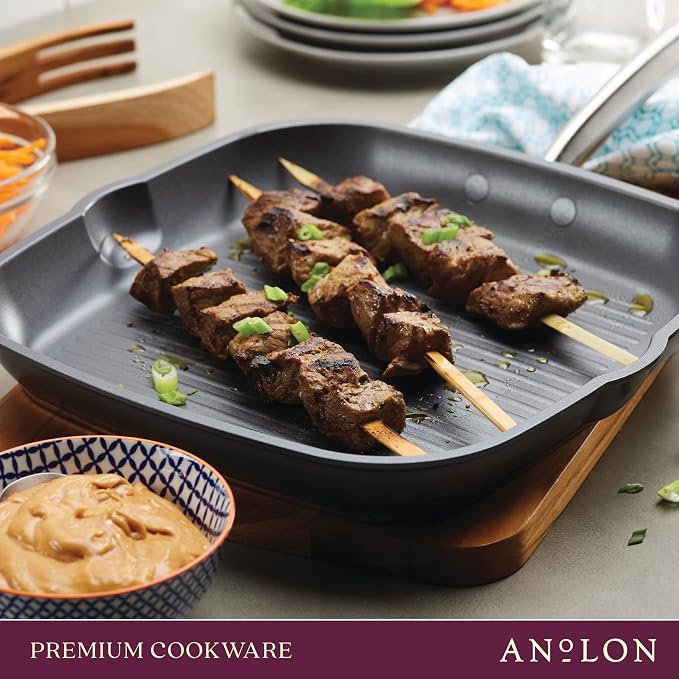Anolon Accolade Forged Hard Anodized Nonstick Square Grill Pan/Griddle - Image 7