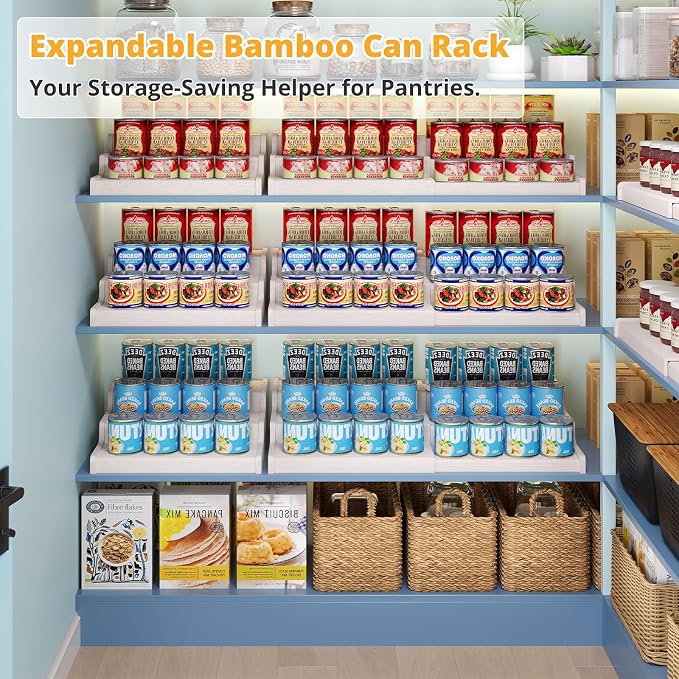 Expandable Bamboo Can Rack Organizer - Image 5