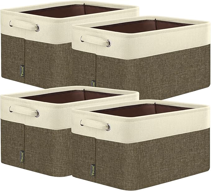 BALEINE 4 Pack Fabric Closet Storage Bins by BALEINE