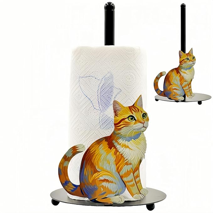 Cat Paper Towel Holder Countertop, Freestanding Paper Roll Holder, Easy by Unknown