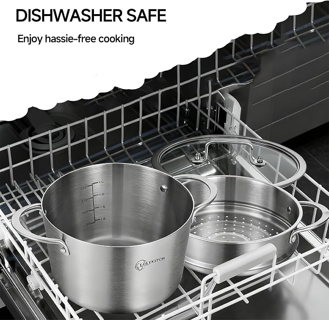 LOLYKITCH 5 Quart Stainless Steel Steamer Pot - Image 5