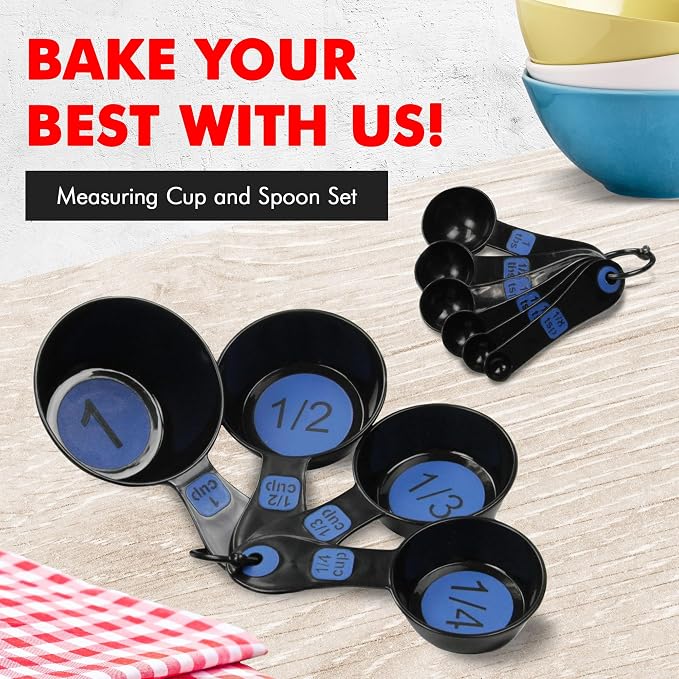Chef Craft Easy to Read Plastic, Measuring Cup Set, 10 piece set - Image 2