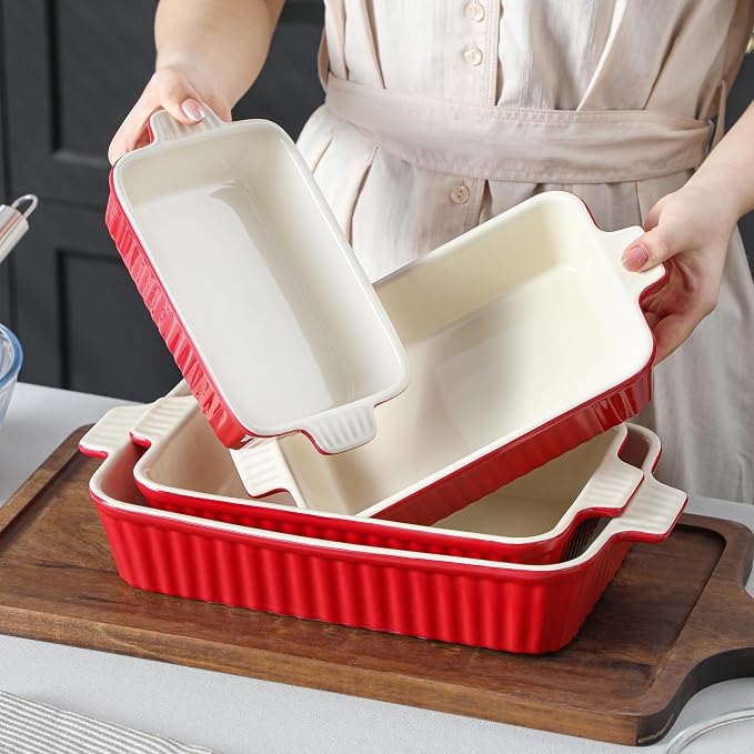 Bakeware Set of 4, MALACASA Porcelain Baking Pans Set - Image 6