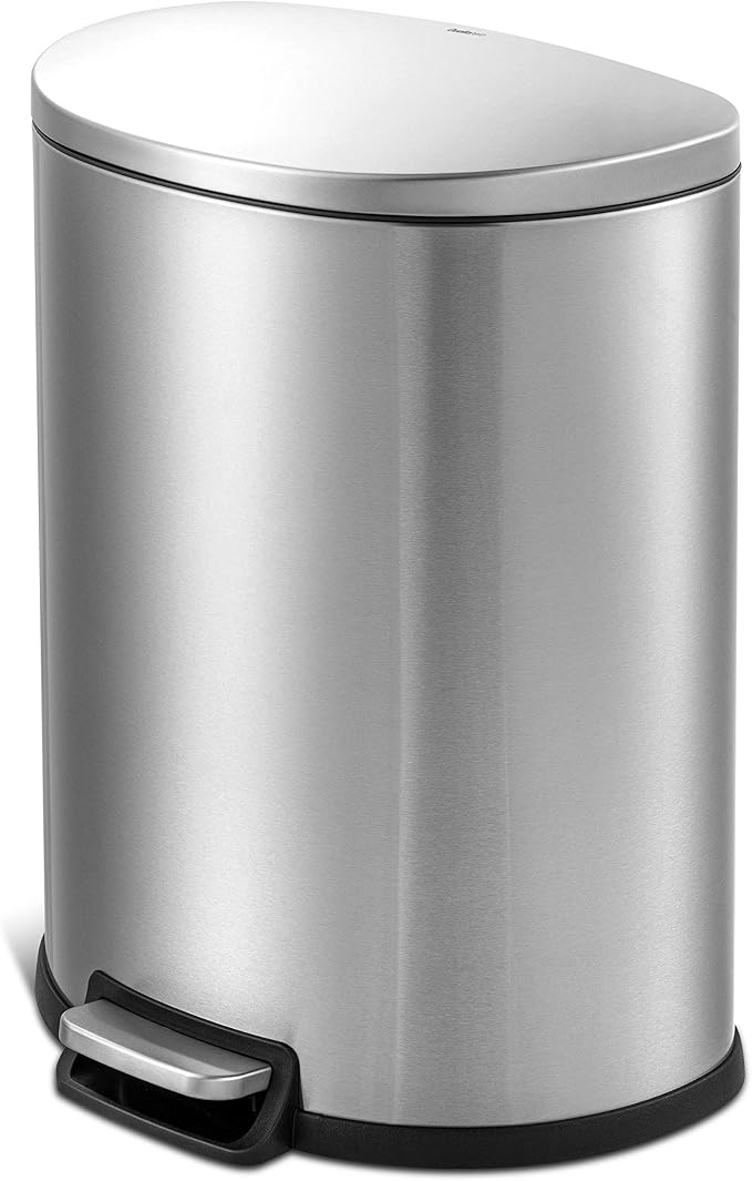 QUALIAZERO 50L/13Gal Heavy Duty Hands-Free Stainless Steel Commercial/Kitchen by QUALIAZERO