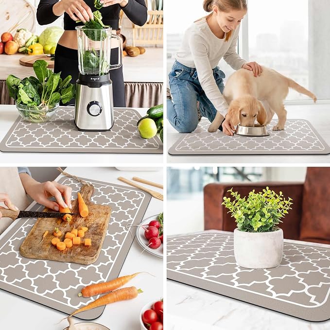 WISELIFE Dish Drying Mat Super Absorbent Drying Mat Large Dish Drying Mats - Image 6