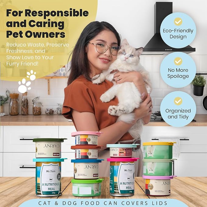4 Pack Universal Pet Food Can Covers Lids - Image 5