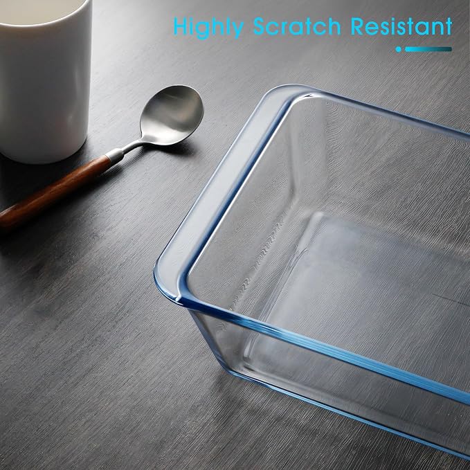NUTRIUPS 3.7QT Rectangular Deep Glass Baking Dish, Glass Baking Pan - Image 6