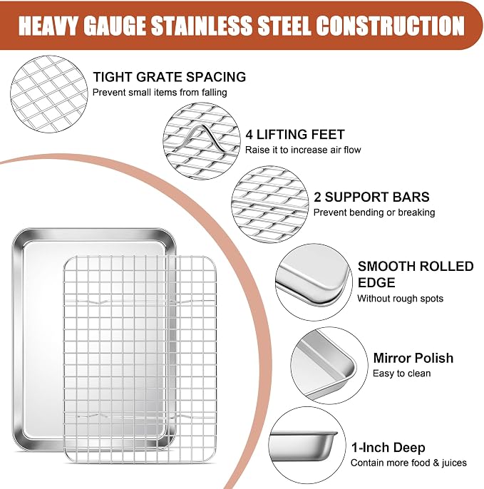 E-far Stainless Steel Baking Sheet - Image 3