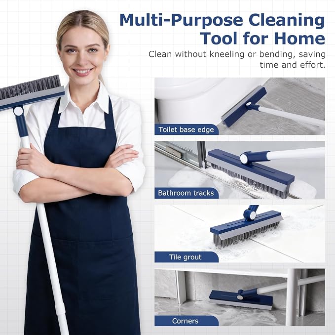 IVYROLL Grout Brush with Long Handle, Grout Cleaner Brush - Image 5