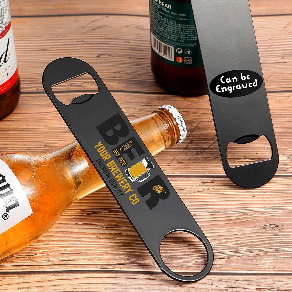 Raiten 20 Pack Flat Bottle Opener Bulk 7 Inch Stainless Steel Beer