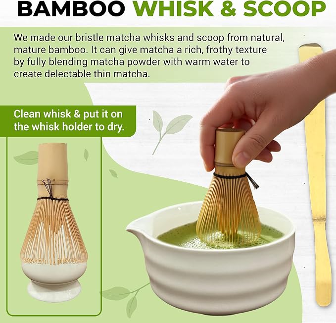 Matcha Whisk Set with Matcha Bowl - Image 5