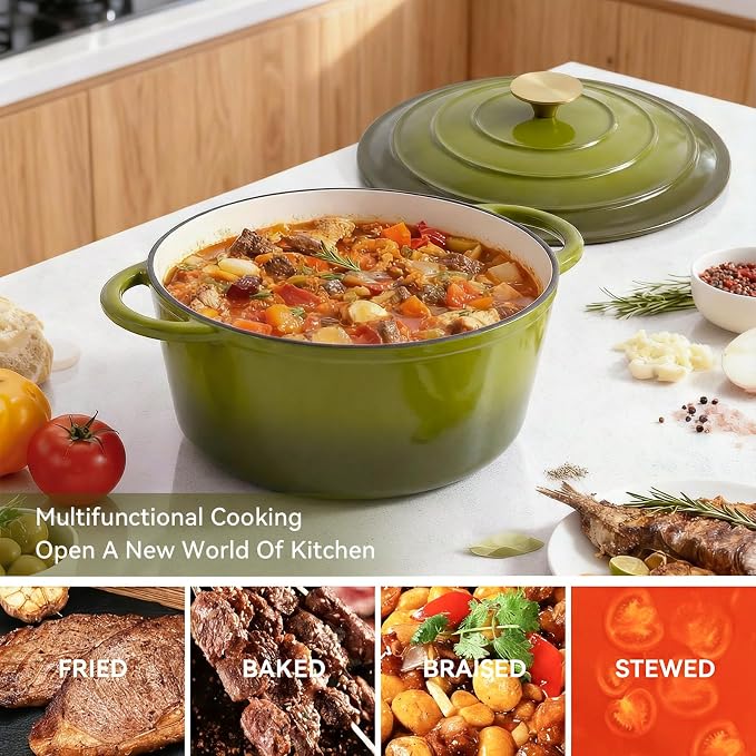 Miereirl 4.5 Quart Enameled Dutch Oven Pot - Image 4