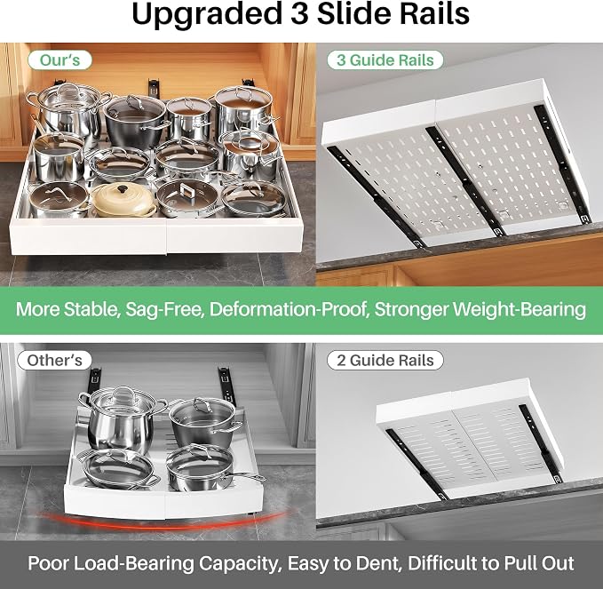 2 Pack Pull out Cabinet Organizer, Expandable Width, Depth - Image 6