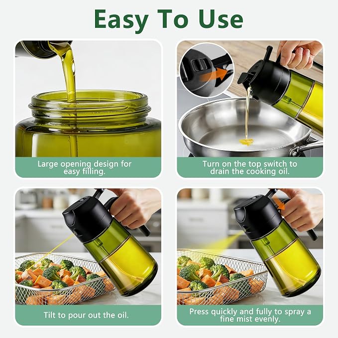 Olive Oil Sprayer & Dispenser Bottle - Image 4