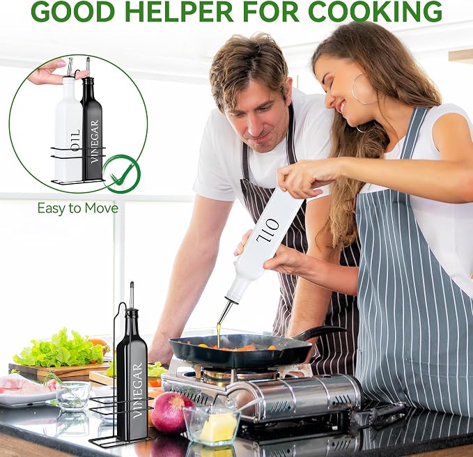 Vakoo Oil and Vinegar Dispenser Set - 17oz/500ml - Image 7