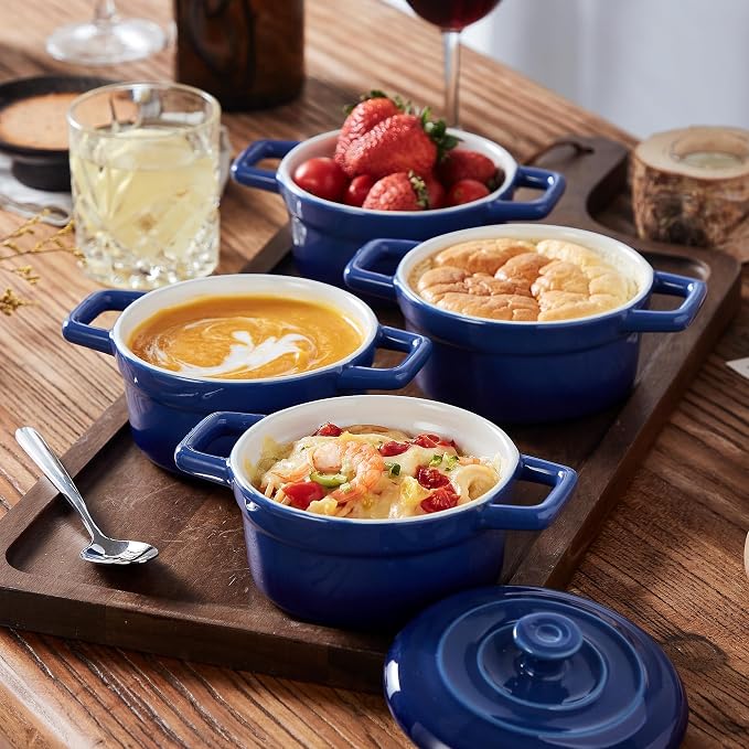 Lareina Mini Cocotte - 12oz Ceramic Casserole Dishes - Kitchen Casserole Sets - - Image 8