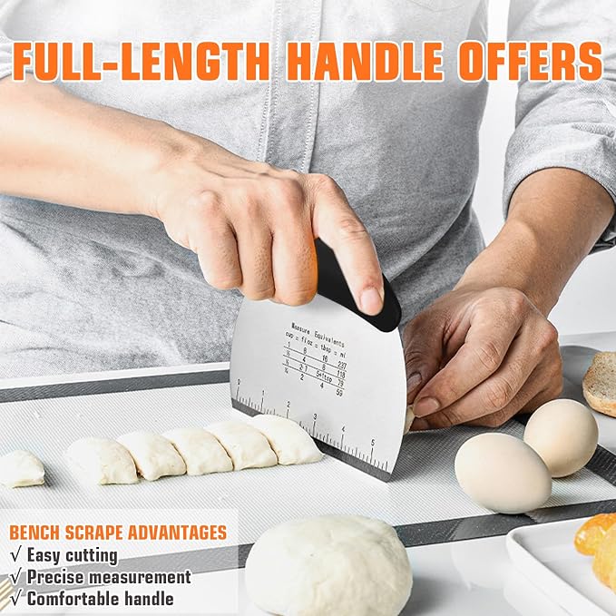 Biscuit Cutter Set, Dough Cutter, 3 Cup Flour Sifter, Baking Mat and Fine Mesh - Image 3