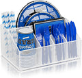 Metal Paper Plate Dispenser Holders, Disposable Paper Plate Utensils Holder by Hordely